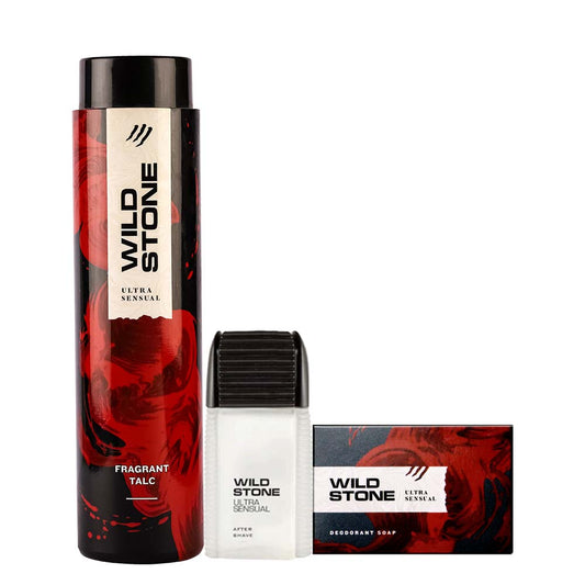 Pushpa 2 x Wild Stone Ultra After Shave Lotion   (100 ml ) + Wild Stone Ultra Sensual Talc (100 gm) + Wild Stone Ultra Soap (125 gm)