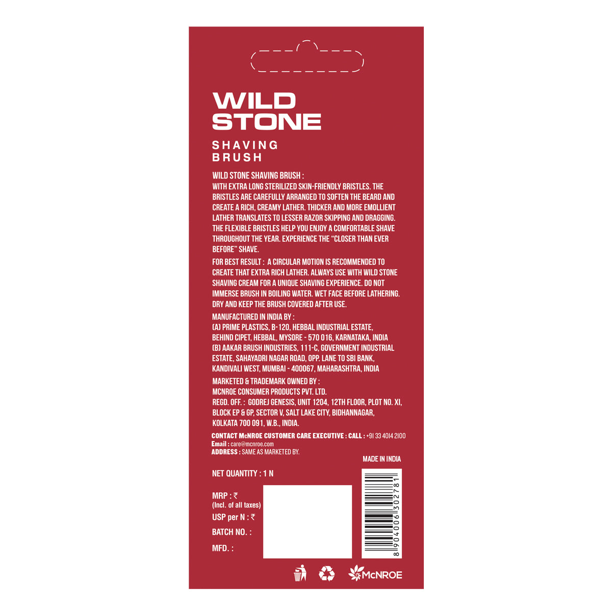 Wild Stone Ultra Sensual After Shave Lotion 50ml, Shaving cream 30 gm and Shaving Brush Combo (Pack of 3)