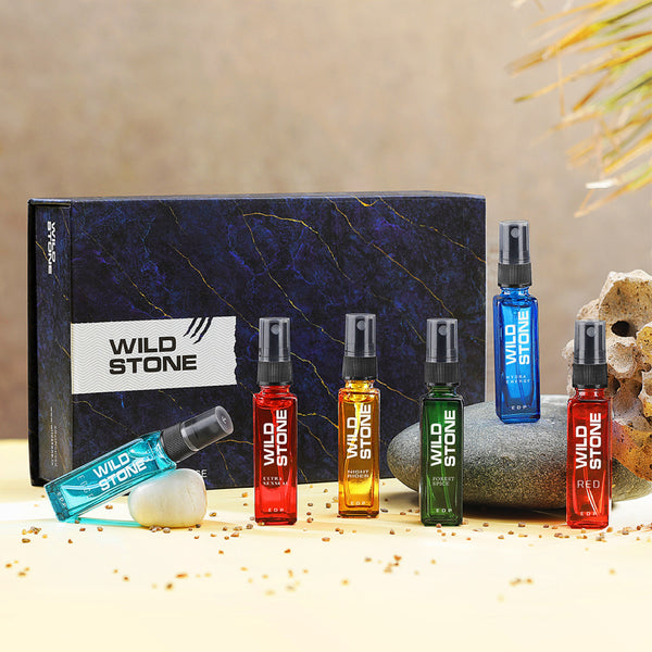 Wild Stone Intense No Gas Deodorant Travel Pack Gift Set for Men with  Black, Ocean, Trance